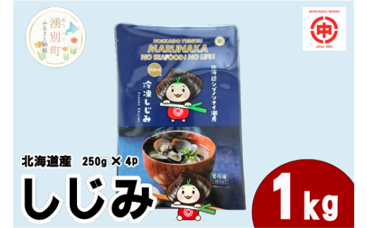 北海道産 冷凍しじみ1kg(250g×4) シジミ 貝 魚介類 湧別町 オホーツク