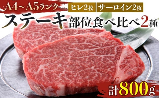 博多和牛【A4～A5】ヒレ150g＆サーロイン250g各2枚計800g 1951722 - 福岡県筑前町