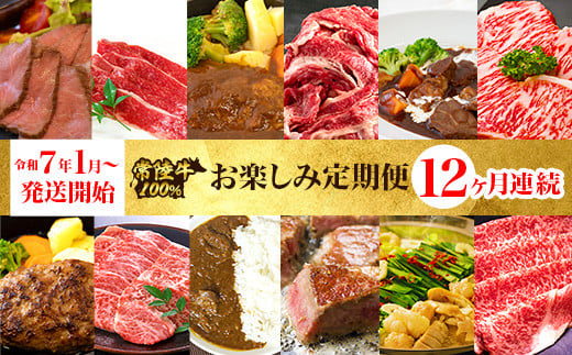 【定期便】【令和7年1月～発送開始】【全12回】常陸牛お楽しみ定期便（12ヶ月連続でお届け） 529 1566951 - 茨城県茨城町