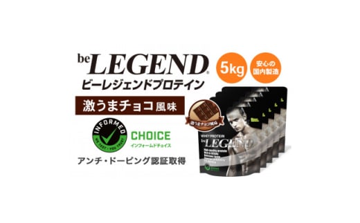 ビーレジェンド WPCプロテイン 激うまチョコ風味 1kg×5袋セット【1586059】 1954544 - 大阪府茨木市