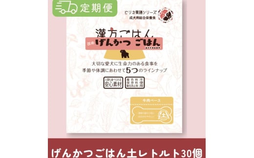 【定期便】漢方ごはん改めげんかつごはんレトルト『土』30個（30個×5回） 1956464 - 北海道札幌市