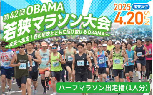 第42回OBAMA狭マラソン大会(2025年) ハーフマラソン出走権(1人分)