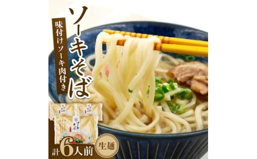 沖縄そば ソーキそば 生麺 6人前(2食×3袋)【1586070】