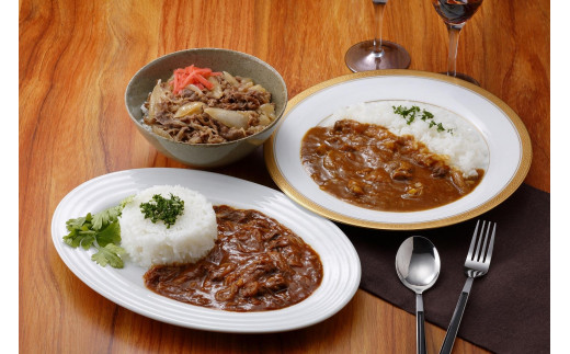 [博多大丸おすすめ品]「堀ちゃん牧場」カレー・牛丼・デミグラスセット各150g×各2(計6個)