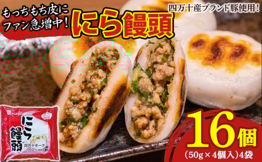 もっちもち皮にファン急増中!にら饅頭セット (計16個) /Qak-A27 にらまんじゅう まんじゅう 国産 人気 おすすめ 冷凍 特産品 お取り寄せ 358142 - 高知県四万十町