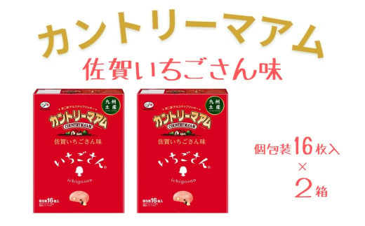 カントリーマアム（佐賀いちごさん味） 16枚入 2箱［A12003］ 1978729 - 佐賀県佐賀県庁