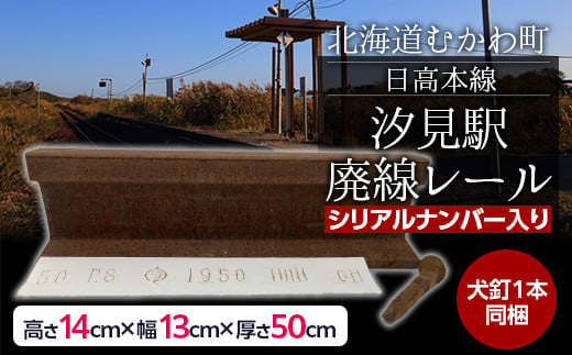 日高本線廃線レール　長さ５０ｃｍ（限定１セット）（シリアルナンバー入り） MKWG034