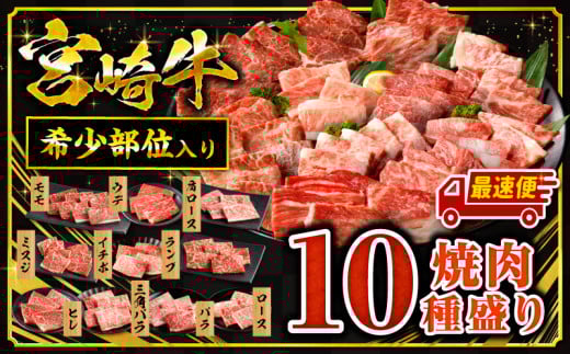 【最速便】宮崎牛焼肉10種盛り合わせ_M132-067-2W