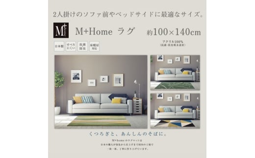 ラグマット 100×140cm モンステラ [ ラグ センターラグ インテリア リビング マット ]