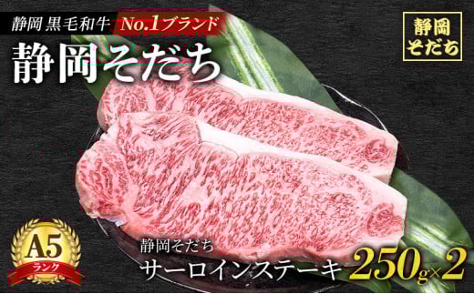 [№5695-1681]静岡 黒毛 和牛 ブランド 「 静岡そだち 」 サーロインステーキ 250g×2枚 合計約500g 1881201 - 静岡県島田市