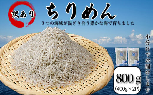 訳あり ちりめん 800g ( 400g × 2袋 ) 国産 しらす ちりめんじゃこ 小分け 魚 魚介 小魚 ごはん 丼 サラダ チャーハン 焼き飯 パスタ うどん トースト ピザ おにぎりお弁当  栄養満点 カルシウム 米 プレゼント 贈答 【北海道、沖縄、離島配送不可】 