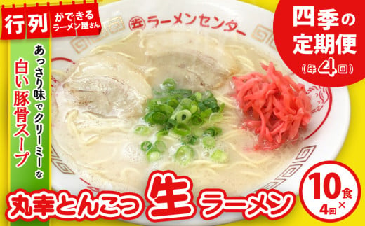 【年4回 四季の定期便】丸幸ラーメン(とんこつ生) 10食入り【ラーメン 生ラーメン とんこつラーメン 九州とんこつ とんこつ 豚骨スープ あっさり 行列】G3-C015301 1965967 - 佐賀県基山町