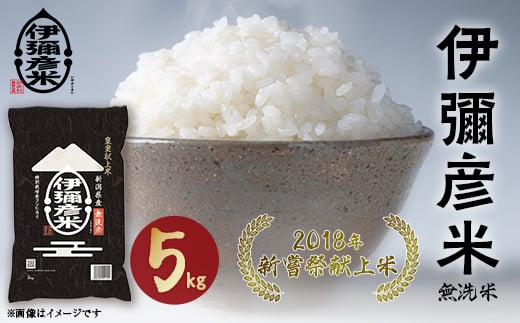 ＜令和6年産・2018年新嘗祭献上米＞無洗米「伊彌彦米」5kg(5kg×1袋) 新潟県 弥彦村_特別栽培米コシヒカリ 新潟県産 白米 お米 こしひかり こめ コメ 5キロ 弥彦村産【1099403】 324430 - 新潟県弥彦村