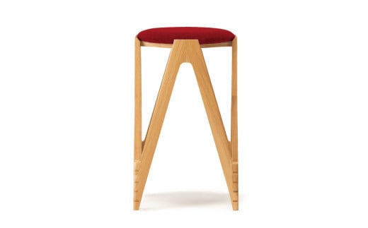 CO･DA･MA High Stool＜オーク＞（NC-158 レッド）