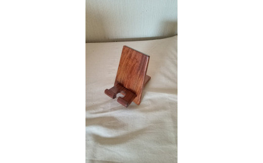 紫檀 スマホスタンド ／ 奈良唐木工芸 工芸品 スタンド 卓上 角度調節 木製 シンプル 充電 インテリア 奈良県 葛城市【kara014】