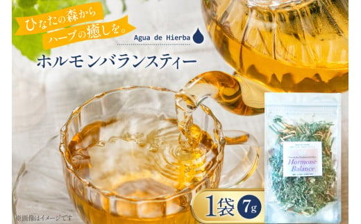 ハーブティー ホルモンバランス ティー 7g 1袋 [Agua de Hierba 宮崎県 日向市 452061177] ハーブ 茶 簡易包装 お茶 保存袋