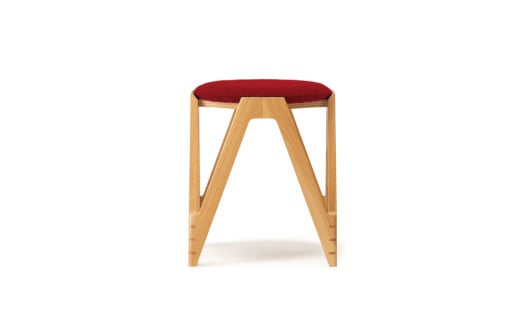 CO･DA･MA Low Stool＜オーク＞（NC-158 レッド）