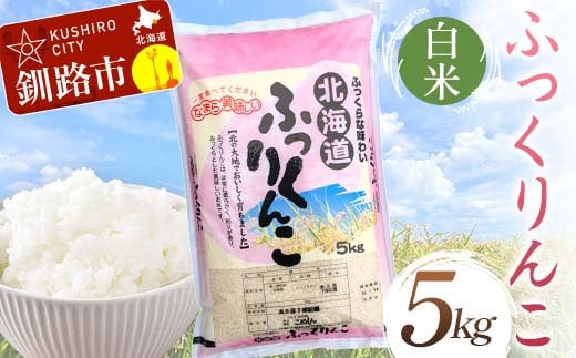 [選べる発送月]ふっくりんこ 5kg 白米 北海道産 米 コメ こめ お米 白米 玄米 F4F-6598var