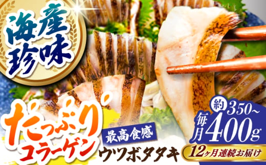 【12回定期便】高知県産 ウツボのタタキ 約350g~約400g 総計約4.2kg〜約4.8kg 【株式会社 四国健商】 [ATAF142]