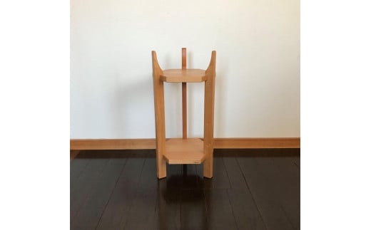【ロクカクカダイ：正六角形の3辺を支柱が支える構造の花台(プランタースタンド)】花台 植木鉢 フラワースタンド プランタースタンド サイドテーブル ナイトテーブル チェリー nove 1906390 - 福岡県大川市