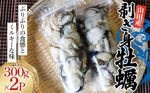 《R6年12月～R7年6月発送》剝き身牡蠣300g×2パック【三陸やまだ漁協】【配送指定不可】【沖縄・離島配送不可】岩手県山田町 海産品 三陸産 かき カキフライ 牡蠣鍋 YD-793