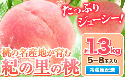 桃 もも 和歌山県産 約1.3kg (5～8玉) 《2025年6月中旬-8月中旬頃出荷》 紀の里の桃 送料無料 旬の桃を厳選 モモ 果物 フルーツ お取り寄せ 和歌山 2025年先行予約 送料無料  白鳳 日川白鳳  なつっこ 清水白桃 川中島白桃  八旗白桃 ギフト 果物 くだもの フルーツ お取り寄せ 