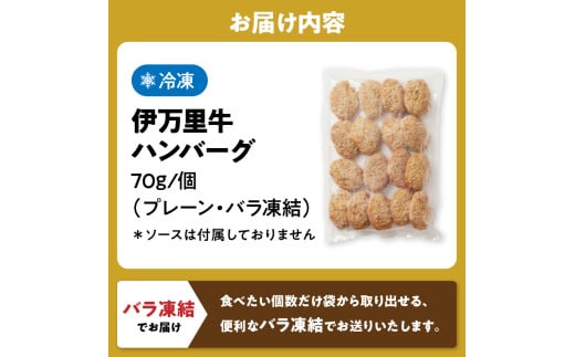 佐賀県伊万里市のふるさと納税 【伊万里牛100％使用】 伊万里牛 ハンバーグ 約70ｇ×5個 計約350ｇ　J1109