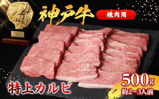 ＜神戸牛＞特上カルビ500g(焼肉用)約2～3人前【1359927】