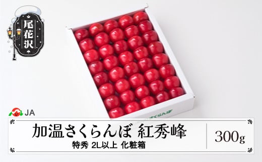 先行予約 加温 ハウス さくらんぼ 紅秀峰 300g 化粧箱 特秀2L以上 早出し 令和7年産 2025年産 ja-bsk2x300 1974686 - 山形県尾花沢市