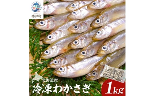 北海道産　冷凍わかさぎ＜最大約13cm、重さ14～19g＞計1kg【1589790】