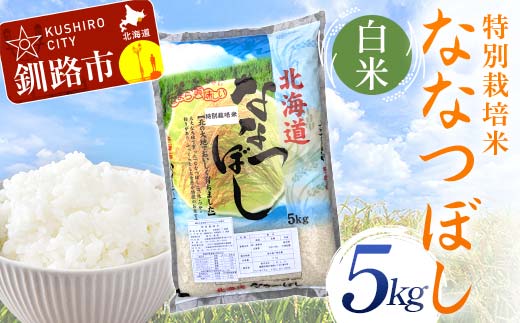 [選べる発送月]特別栽培米ななつぼし 5kg 白米 北海道産 米 コメ こめ お米 白米 玄米 F4F-7045var