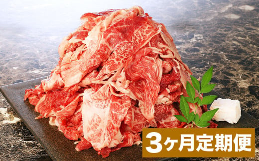 【3カ月定期便】 おおいた和牛 切り落とし 約500g 計約1.5kg