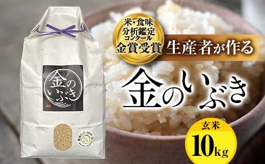 【令和6年産】米・食味分析鑑定コンクール金賞受賞生産者が作る 特別栽培米 金のいぶき 10kg 玄米 F21B-418