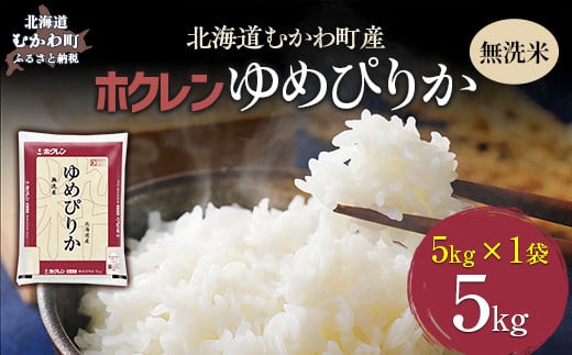 （無洗米5kg）ホクレンゆめぴりか 【 ふるさと納税 人気 おすすめ ランキング 米 コメ こめ お米 ゆめぴりか ご飯 白米 精米 無洗米 国産 ごはん 白飯 北海道 むかわ町 送料無料 】 MKWAI037 1980431 - 北海道むかわ町