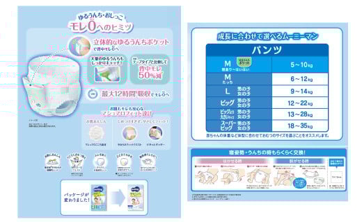 ムーニーマン Mサイズたっち 52枚×2パック