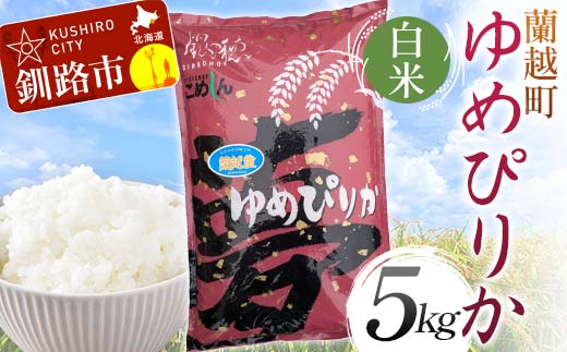 【3月発送】 蘭越町産ゆめぴりか 5kg 白米 北海道産 米 コメ こめ お米 白米 玄米 F4F-5916 1984918 - 北海道釧路市