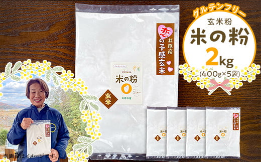 玄米粉「米の粉」2kg（400ｇ×5袋）