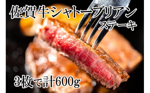 DP066_幻の部位！佐賀牛シャトーブリアンステーキ６００g(3枚で６００g)