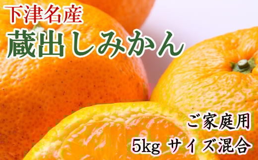 【産直】下津蔵出しみかん5kgご家庭用向け(サイズ混合) ★2025年1月中旬頃より順次出荷 478422 - 和歌山県海南市