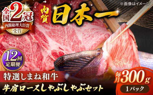 【全12回定期便】肉質日本一！特選しまね和牛しゃぶしゃぶセット(300g×1パック) 人気 おすすめ 島根県松江市/株式会社かがり陽 [ALGP007] 1979023 - 島根県松江市