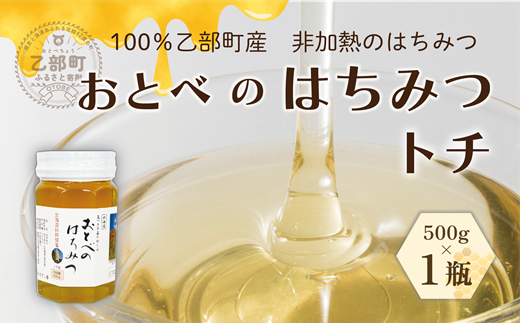 ＜おとべのはちみつ　トチ500g×1本＞北海道 北海道産 道産 天然 非加熱 トチ フルーティー  コク 単花蜜 生はちみつ はちみつ ハチミツ 蜂蜜 おとべのはちみつ