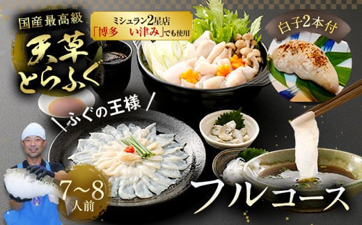 【ミシュラン星付きのプロが愛用】【着日指定不可】【数量限定】【白子付】大皿使用　国産最高級!天草とらふぐフルコース （7～8人前）【2024年12月下旬～2025年3月下旬発送予定】ふぐ刺し ふぐ鍋 フグ ふぐ刺身セット 河豚