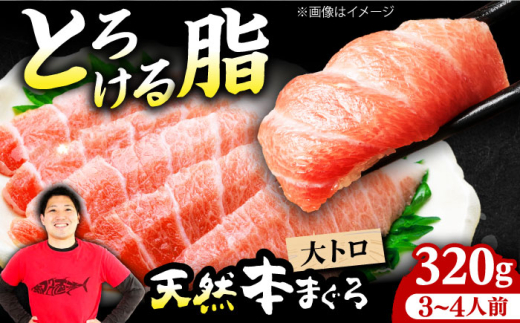 極上！たね熟天然本まぐろ大トロ(320g) まぐろ マグロ 鮪 赤身 大トロ 大とろ 刺身 大阪府高槻市/本まぐろ直売所 [AOCE003] 752394 - 大阪府高槻市