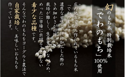 山形県庄内町のふるさと納税 庄内産 でわのもちを使用した杵つき餅 84個（380g×7袋） 柔らかくよく伸びる 丸もち お雑煮 正月 丸餅 おもち 個包装  10000円 1万円