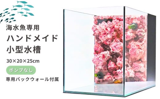 ハンドメイド小型水槽【海水魚専用】ポンプなし(30×20×25cm) 新潟県 出雲崎町 1220669 - 新潟県出雲崎町
