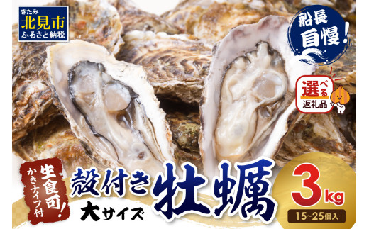 【2025年10月下旬から順次発送】サロマ湖自慢の殻付きカキ貝 大 3kg詰め ( 牡蠣 かき 濃厚 大きい 魚介類 貝類 殻付 殻付き牡蠣 BBQ バーベキュー )【114-0010-2025】