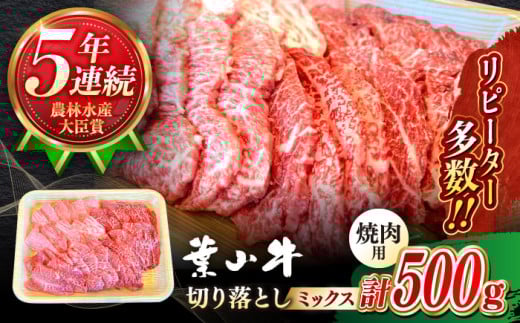 葉山牛 焼肉用 切り落とし ミックス ( 約500g × 1パック ロース モモ カルビ 等 ) 牛肉 切り落とし 葉山牛 焼肉 やきにく 食べ比べ A5 牛肉 葉山町 ニク にく【葉山牛ステーキレストラン 角車】 [ASBD012]