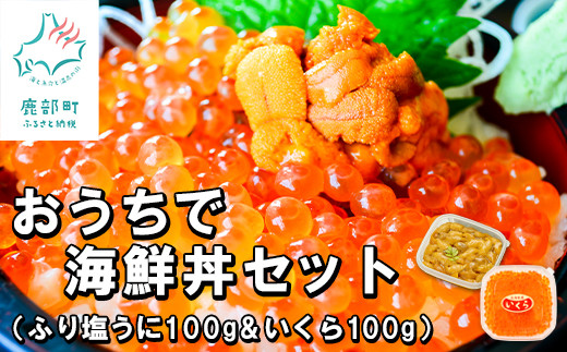 【緊急支援品】うにいくらセット 北海道 冷凍保存 ふり塩うに100g いくら100g うにいくら丼 おうちで海鮮丼セット 事業者支援