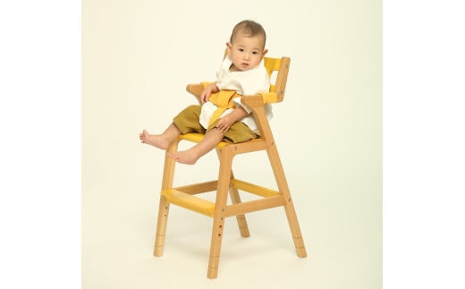 [7色から選べる]「rabi kids chair」(ベビーベルト付き)