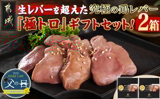 【父の日】生レバーを超えた究極の鶏レバー『極トロ』ギフトセット!≪6月12日～15日お届け≫_LG-L101-FG_(都城市) 南九州産 鶏レバー 低温調理 とろっ トロける食感 朝びきレバー タレ付き 